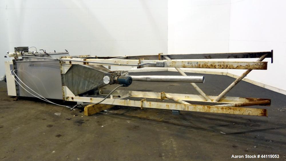 Used Flex-Kleen Pulse Jet Dust Collector, Model 58BVB16 III, 316 Stainless Steel. Approximate 117 square feet filter area. Housing measures long x wide x tall x 16” top carbon steel plenum x 38” cone...