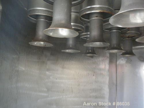 Used Flex-Kleen Bin Vent Dust Collector, Model 58CT14-II, 304 Stainless Steel. Approximate 102 square feet filter area. Housing measures approximately 36" diameter x 62" deep. Unit requires (14) appr...