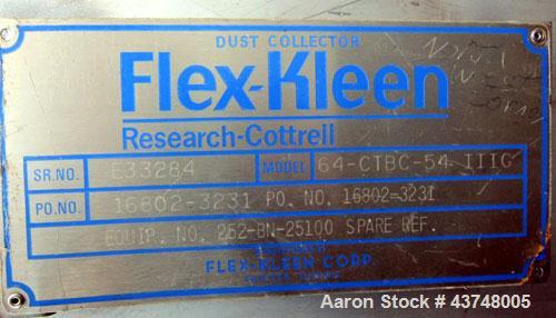 Used Stainless Steel Flex Kleen Pulse Jet Dust Collector, Model 64-CTBC-54 IIIG