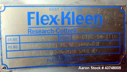 Used Stainless Steel Flex Kleen Pulse Jet Dust Collector, Model 64-CTBC-54 IIIG