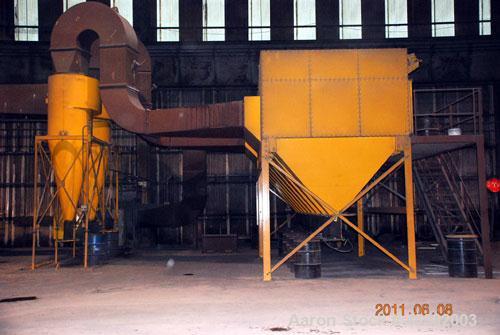 Used GBI Air Systems Dust Collector, Model GS108, Carbon steel construction. System includes Qty (9) individual units. Rated for 20,000 cfm @ 13" hg. Includes: Blower, cyclones and
