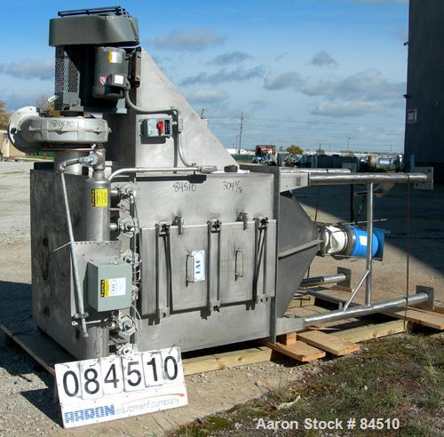 Unused-UNUSED: I.A.C. pulse jet dust collector, 304 stainless steel, approx 169 square feet filter area. Housing measures 48" x 48" x 40" cone bottom x 12" top stainless steel plenum. (36) 6" diamete...