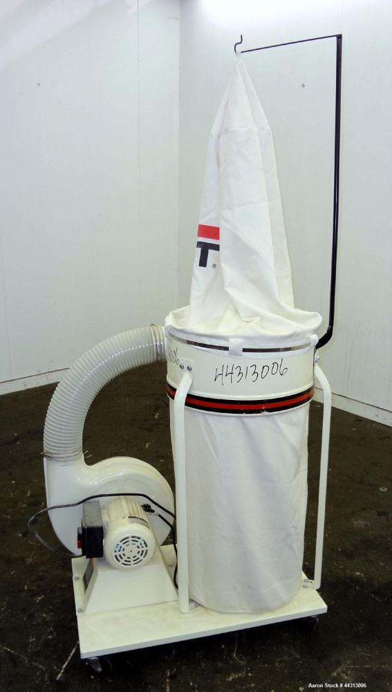 Used JET Dust Collector, Model DC-1100A, Carbon Steel. Approximately 1100 cfm. 20” Bag diameter, collection capacity 5.3 cubic feet.  Includes a 1-1/2 hp, 1/60/115/230 volt, 3450 rpm blower. Mounted ...