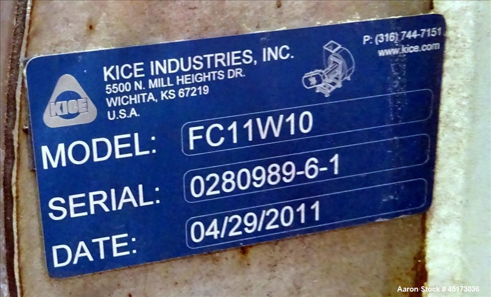 Used Kice Industries VR Venturi Pulse Jet Dust Collector, Model VR16-10