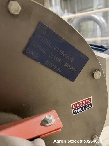 Used Kice Venturi Jet Filter System with Rotary Airlock, Cyclone & Fan | Model VR32-10 TBR | Stainless Steel | 3500 SCFM