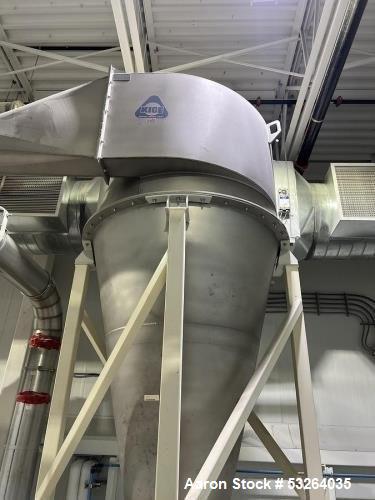 Used Kice Venturi Jet Filter System with Rotary Airlock, Cyclone & Fan | Model VR32-10 TBR | Stainless Steel | 3500 SCFM