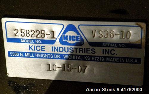 Unused- Kice Venturi Pulse Jet Dust Collector, Model VS36-10, Carbon Steel, 420 Square Foot Filter Area, Approximate 3000 CF...