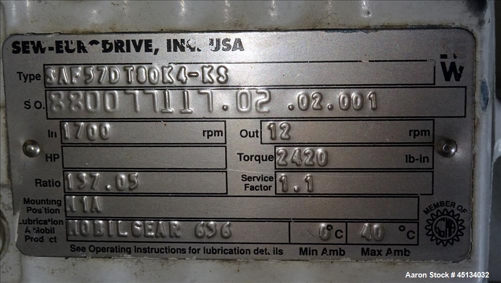 Used MAC Dust Collector, Model 36ST36-STY3-CG, 304 Stainless Steel