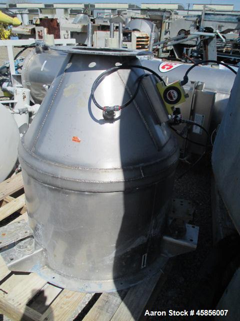 Used MAC Dust Collector, Approximately 252 Square Feet, Model 39AVRC7-STY3, Stainless Steel. (7) 39" Long pleated bags, 28" diameter, pulse jet, removable cone bottom, side entry, serial #64237-001-2.