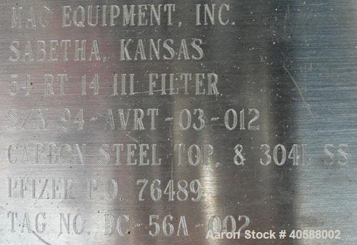 Used Stainless Steel MAC Pulse Dust Collector, Model 54RT14