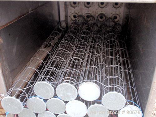 Used MAC Bin Vent Pulse Jet Dust Collector, Model 72AVS16-2, Stainless Steel. 159 square feet filter area, 5 SCFM. Housing measures 34 1/2'' wide x 34 1/2'' long x approximate 88'' overall height. Ca...