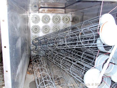 Used MAC Bin Vent Pulse Jet Dust Collector, Model 72AVS16-2, Stainless Steel. 159 square feet filter area, 5 SCFM. Housing measures 34 1/2'' wide x 34 1/2'' long x approximate 88'' overall height. Ca...
