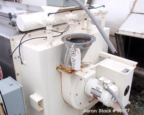 Used MAC Bin Vent Pulse Jet Dust Collector, Model 72AVS16-2, Stainless Steel. 159 square feet filter area, 5 SCFM. Housing measures 34 1/2'' wide x 34 1/2'' long x approximate 88'' overall height. Ca...