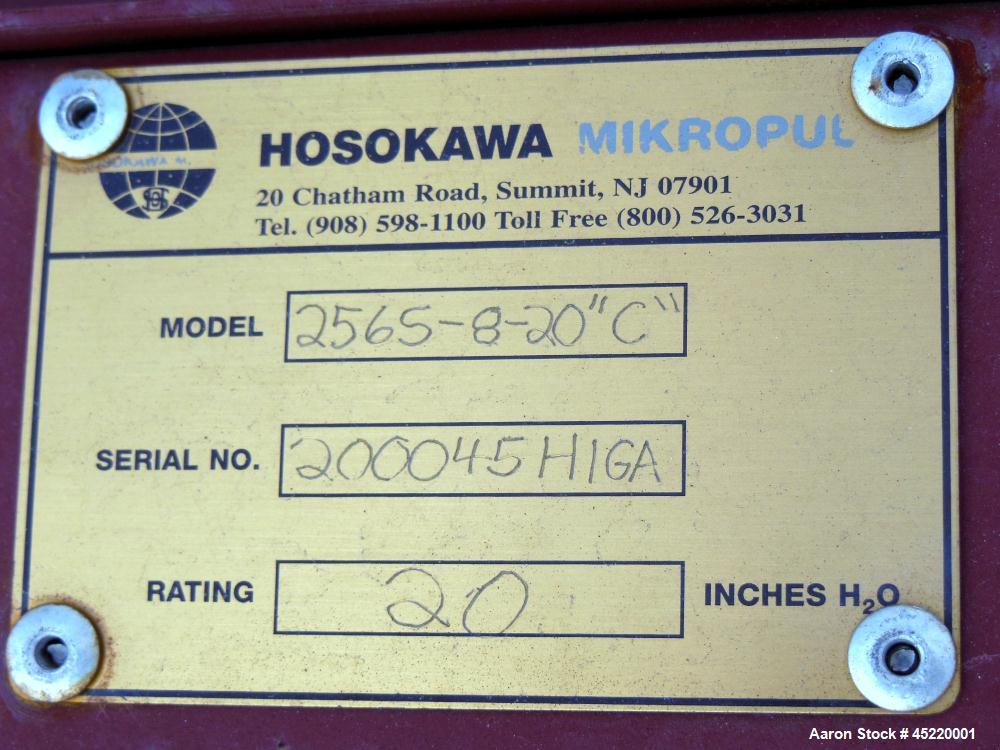 Used Carbon Steel Hosokawa Mikro-Pulsaire Pulse Jet Dust Collector