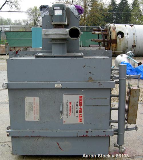 USED: Mikro Pulsaire pulse jet dust collector, model 36S3TR, 304 stainless steel, approximate 140 square feet filter area. Housing measures 48" wide x 48" long x 41" straight side x 43" cone bottom x...