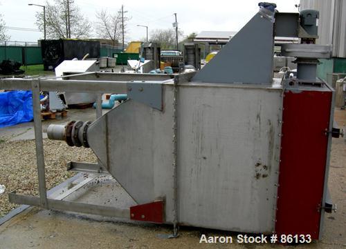 USED: Mikro Pulsaire pulse jet dust collector, model 36S3TR, 304 stainless steel, approximate 140 square feet filter area. Housing measures 48" wide x 48" long x 41" straight side x 43" cone bottom x...