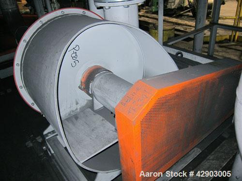 Used Nippon Pneumatic Pulse Jet Dust Collector, Model PBF-50, 538 Square Filter Area. Carbon steel housing 60" wide x 60" long x 66" tall, 12" top plenum, coned bottom. Oval type bags and cages, side...