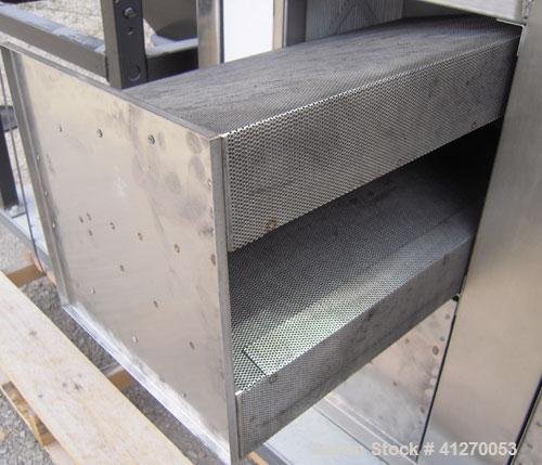 Used Plymovent Cartridge Type Dust Collector, model BM-2, carbon steel. Housing 31" wide x 41" long x 45" tall x coned bottom with collection can. (2) 12 3/4" diameter x 29 1/2" long cartridge filter...