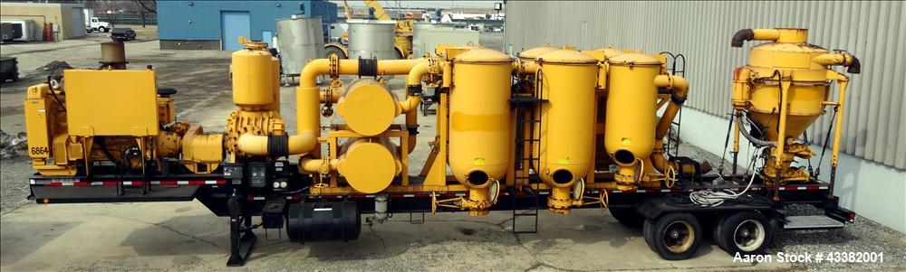 Used Heavy-Duty Trailer Mounted Vacuum Loader for pneumatic removal of virtually any dry materials, sludges and liquids from remote and inaccessible locations through suction lines.  Lines are 8" dia...