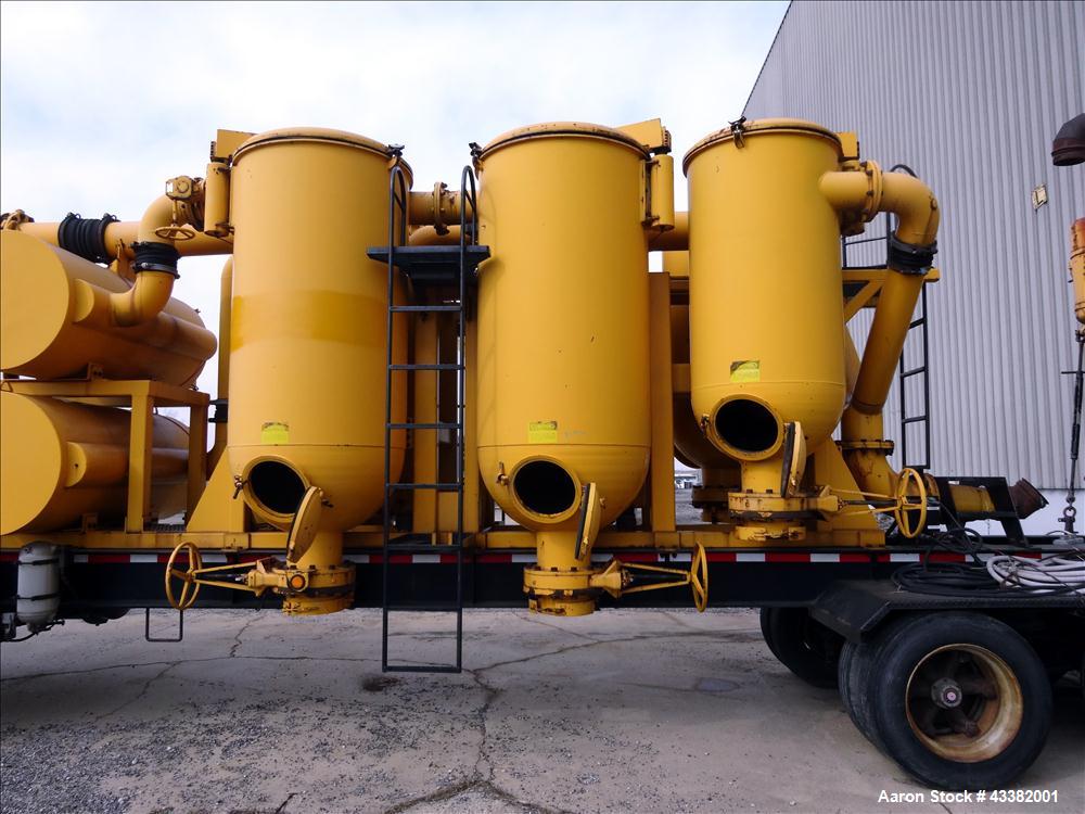 Used Heavy-Duty Trailer Mounted Vacuum Loader for pneumatic removal of virtually any dry materials, sludges and liquids from remote and inaccessible locations through suction lines.  Lines are 8" dia...