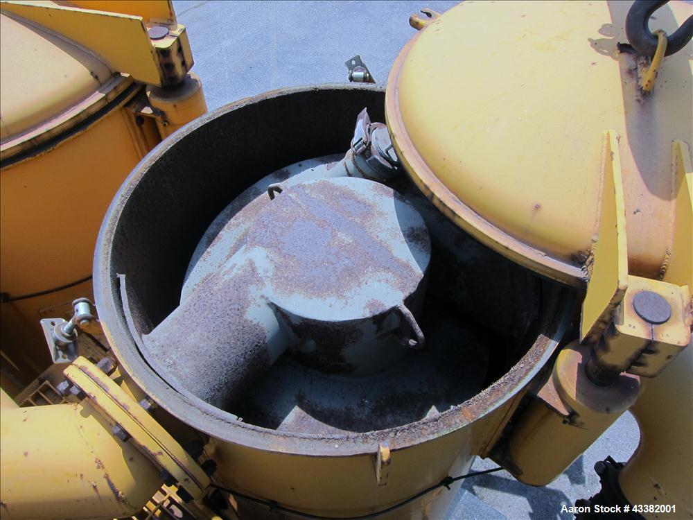 Used Heavy-Duty Trailer Mounted Vacuum Loader for pneumatic removal of virtually any dry materials, sludges and liquids from remote and inaccessible locations through suction lines.  Lines are 8" dia...