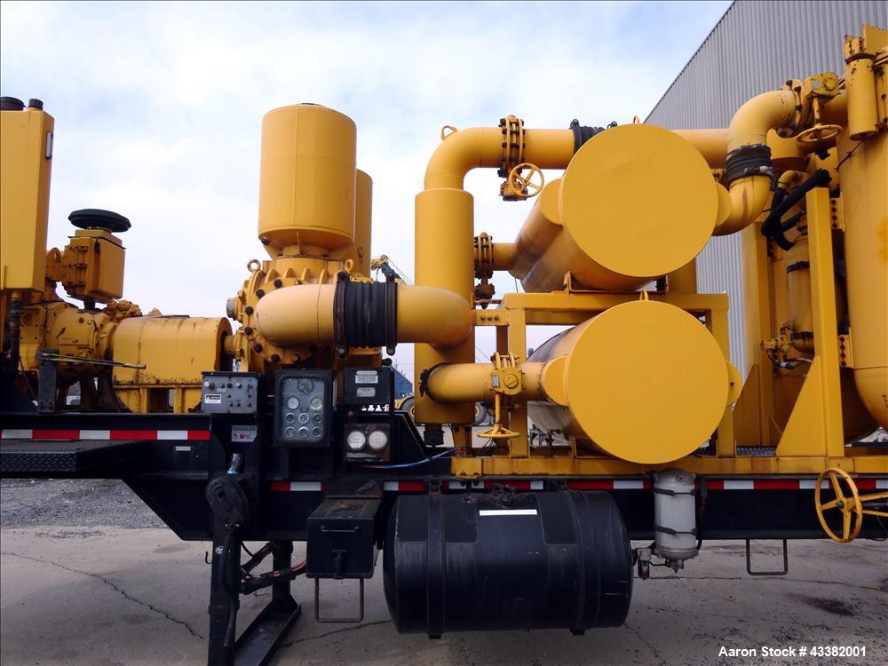 Used Heavy-Duty Trailer Mounted Vacuum Loader for pneumatic removal of virtually any dry materials, sludges and liquids from remote and inaccessible locations through suction lines.  Lines are 8" dia...