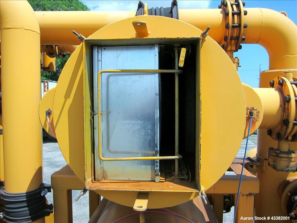 Used Heavy-Duty Trailer Mounted Vacuum Loader for pneumatic removal of virtually any dry materials, sludges and liquids from remote and inaccessible locations through suction lines.  Lines are 8" dia...