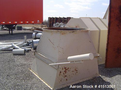 Used Pneumafil 59,963 cfm, model RAFIL 13.5-460-12, dust filter with 15 hp reverse air blower. 1/3 hp motor drive, reverse air cleaning plenum, clean air access door, particle deflector, dust dischar...