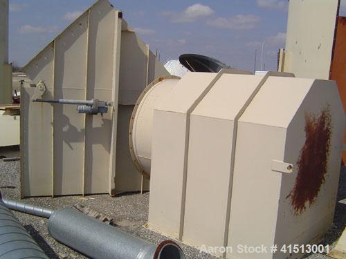 Used Pneumafil 59,963 cfm, model RAFIL 13.5-460-12, dust filter with 15 hp reverse air blower. 1/3 hp motor drive, reverse air cleaning plenum, clean air access door, particle deflector, dust dischar...