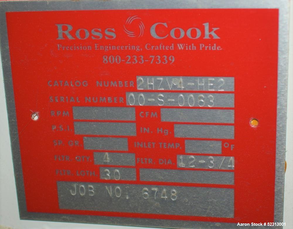 Used Ross Cook Dust Collector System,