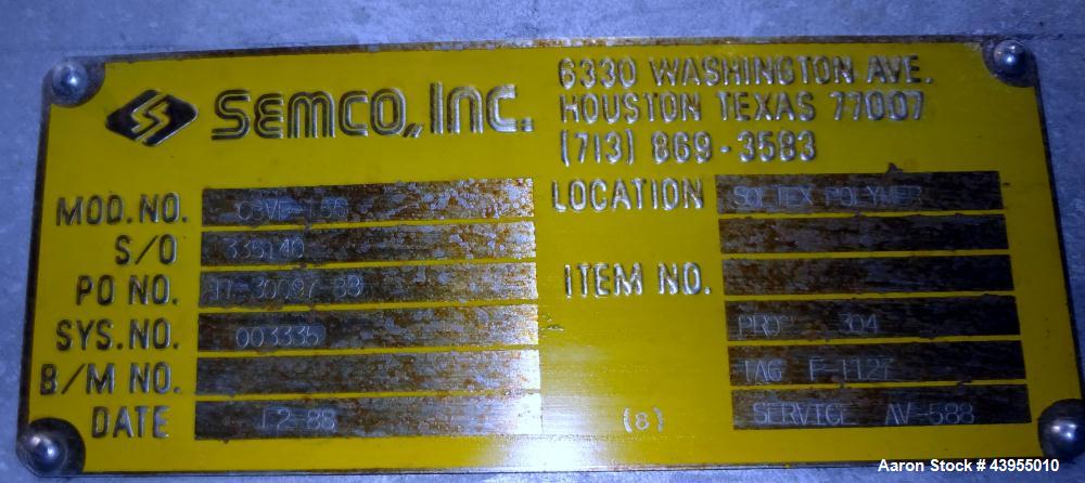 Used Semco Pulse Jet Dust Collector, Model CBVF-155