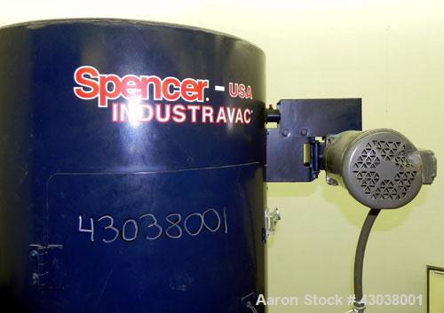 Used Spencer Turbine Series B Industravac Stationary Vacuum System, Model SB-620B, Carbon Steel. Consists of: (1) Multi-stage vacuum producer, approximate 430 SCFM, driven by a 20 hp, 3/60/208-230/46...