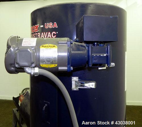 Used Spencer Turbine Series B Industravac Stationary Vacuum System, Model SB-620B, Carbon Steel. Consists of: (1) Multi-stage vacuum producer, approximate 430 SCFM, driven by a 20 hp, 3/60/208-230/46...