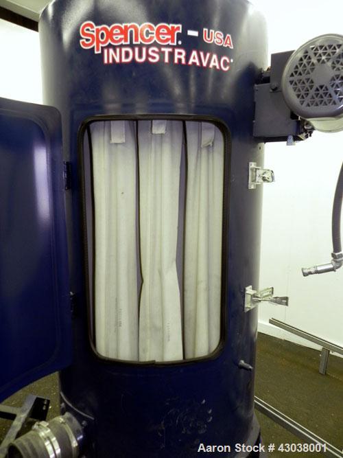 Used Spencer Turbine Series B Industravac Stationary Vacuum System, Model SB-620B, Carbon Steel. Consists of: (1) Multi-stage vacuum producer, approximate 430 SCFM, driven by a 20 hp, 3/60/208-230/46...