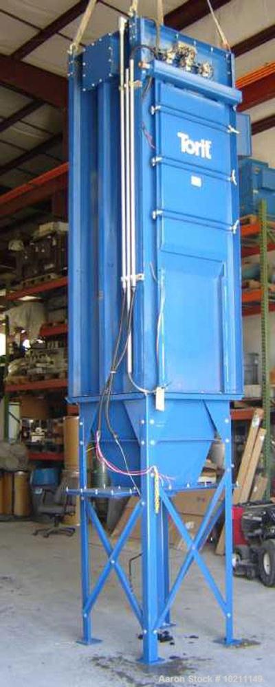 Used Torit Bag Type Dust Collector, Model 16PJD.  120 Square foot filter area, 12 bags measuring approximately 72" long.  This is an abrasion resistant impact inlet collector with an initial impact w...