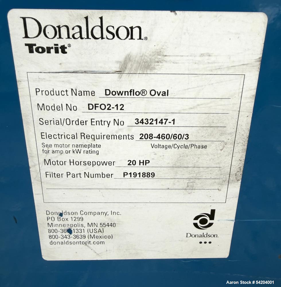 Used Donaldson Torit DF02-12 Cartridge Dust Collector for Sale