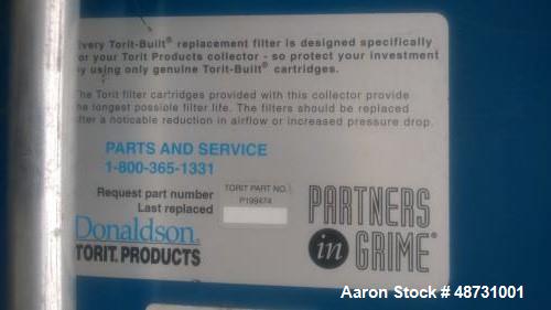 Used Donaldson Torit Cartridge Dust Collector, Model DFO 4-32.