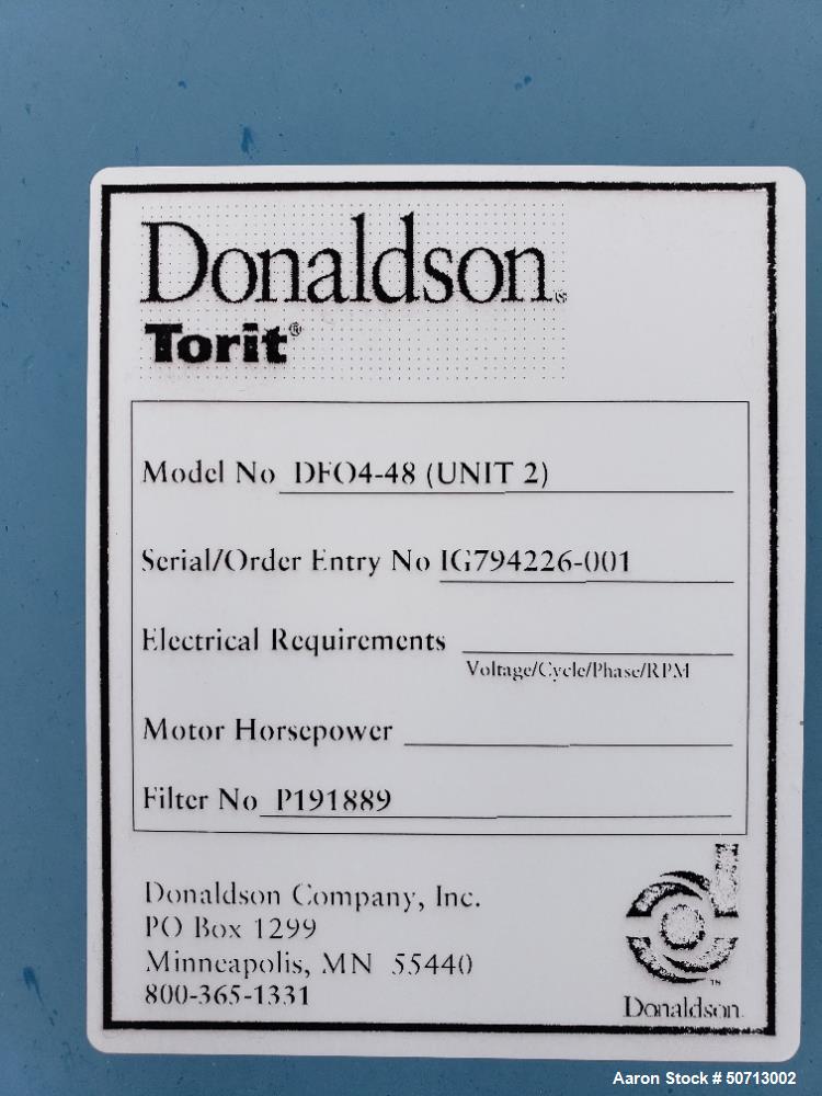 Used Donaldson Torit Downflo Oval Dust Collector