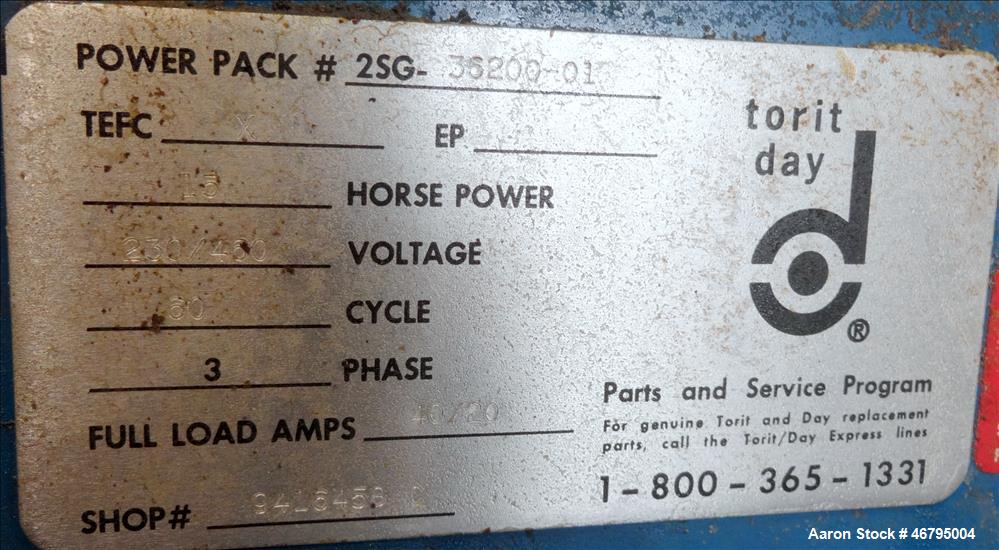 Used Donaldson/Torit Downflo Pulse Jet Cartridge Dust Collector, Model DFT2-16