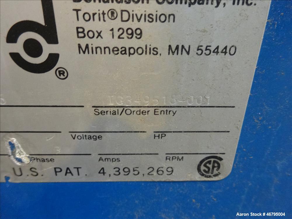 Used Donaldson/Torit Downflo Pulse Jet Cartridge Dust Collector, Model DFT2-16