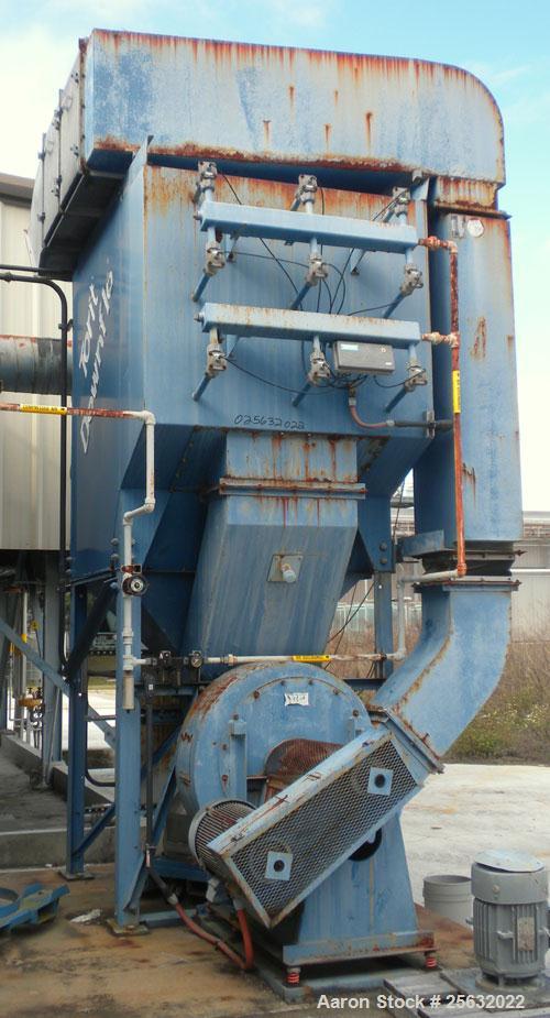 Used Torit Downflo II Cartridge Type Pulse Jet Dust Collector, model DFT3-18, carbon steel. 3420 square feet filter area, nominal airflow range 2,285-14,175 cfm. Includes a checkerboard  control pane...