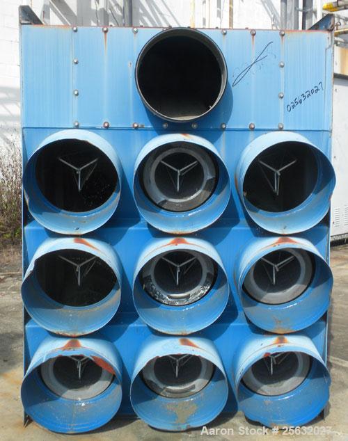 Used Torit Downflo II Cartridge Type Pulse Jet Dust Collector, model DFT3-18, carbon steel. 3420 square feet filter area, nominal airflow range 2,285-14,175 cfm. Includes a  20 hp, 3/60/208-230/460 v...