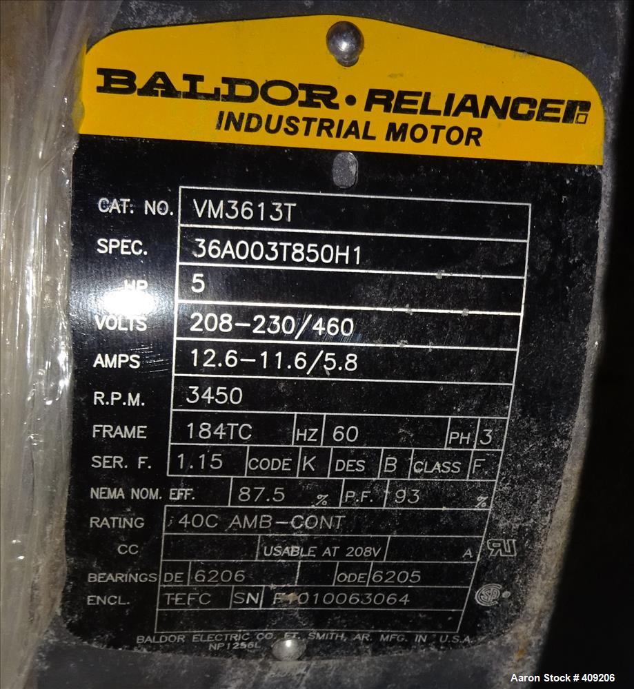 Used Torit Dalamatic Dust Collector, Model DLMC 2/5/15, Carbon Steel.
