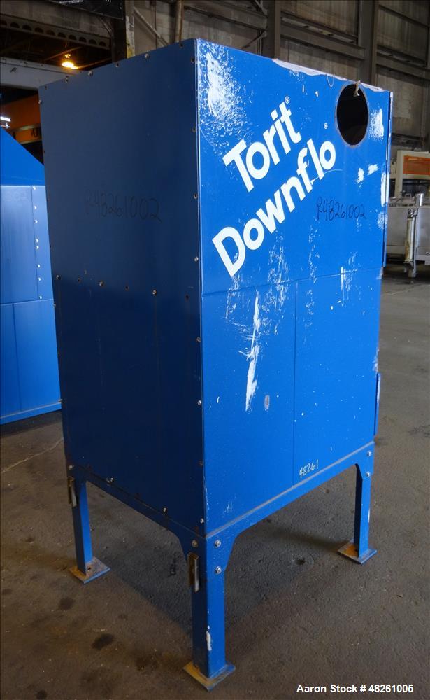 Used Torit Donaldson Downflo Filter Cartridge Dust Collector, Model SDF 2, Carbon Steel. Approximate 206 Square Feet. Approximate 200 - 600 CFM range. Mounted on 4 legs. Serial# IG465280.
