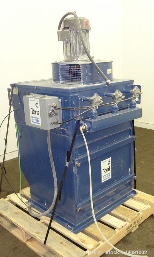 Used Torit TD Cartridge Type Dust Collector, Model TD 486, 540 Square Feet Filter Area, Carbon Steel. Approximately 700-1500 cfm. Side access door. Requires cartridges. Includes a 5hp, 3/60/230/460 v...
