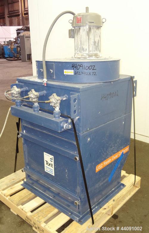 Used Torit TD Cartridge Type Dust Collector, Model TD 486, 540 Square Feet Filter Area, Carbon Steel. Approximately 700-1500 cfm. Side access door. Requires cartridges. Includes a 5hp, 3/60/230/460 v...
