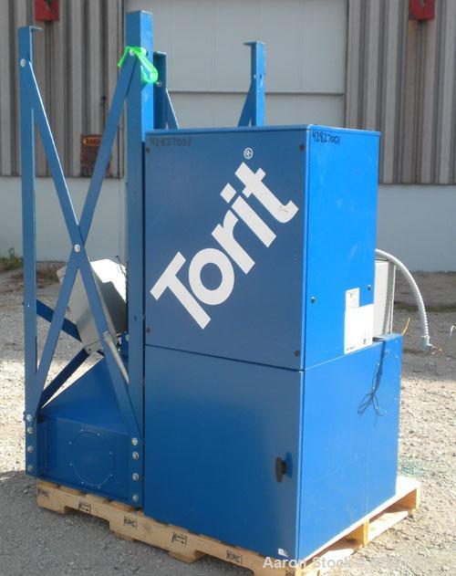 Used Torit Vibra Shake Cartridge Type Dust Collector, Model VS550, Carbon Steel. 65 Square feet filter area, 550 cfm airflow. Housing measures 24.7" wide x 30.8" long x 52.2" tall. Coned bottom with ...