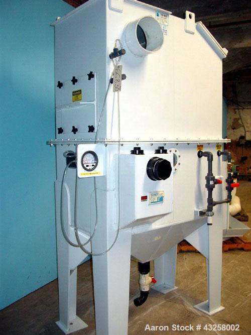 Used Tri-Mer Whirl Wet Model 18HWW 1600 CFM Dust Collector. (2) 9’’ Diameter side ports, (2) 18’’ wide x 15’’ high side access panels with covers. (2) 4’’ Diameter side site glass ports, Top access 1...