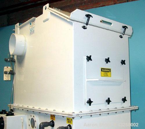 Used Tri-Mer Whirl Wet Model 18HWW 1600 CFM Dust Collector. (2) 9’’ Diameter side ports, (2) 18’’ wide x 15’’ high side access panels with covers. (2) 4’’ Diameter side site glass ports, Top access 1...