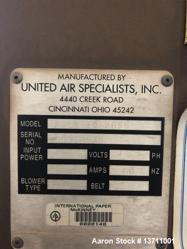 Used United Air Specialists Dust Hog Dust Collector